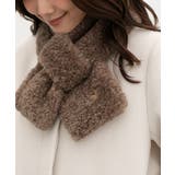 ライトブラウン | ティペット チャームプレート付き プードルフェイクファー | Honeys