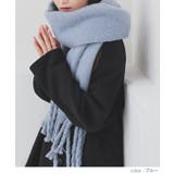 マフラー 太フリンジ 無地 | Honeys | 詳細画像3