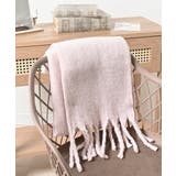 ライトピンク | マフラー 太フリンジ 無地 | Honeys