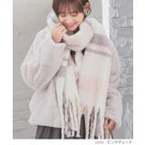 マフラー 太フリンジ チェック柄 | Honeys | 詳細画像5