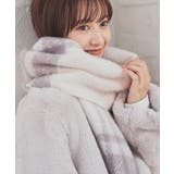 オフチェック | マフラー 太フリンジ チェック柄 | Honeys