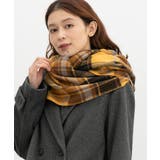 コン×イエロー | ストール ハニぽか 吸湿発熱 | Honeys