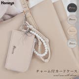 カードケース チャーム付き 合皮 | Honeys | 詳細画像1 