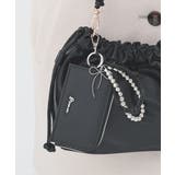 ブラック | カードケース チャーム付き 合皮 | Honeys