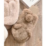 モカ/クマ | 手袋 ハニぽか 吸湿発熱 | Honeys