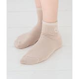 ベージュ／ネコ | 靴下 ソックス ショート丈 | Honeys