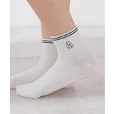 オフ／おにぎり | 靴下 ショート丈 綿混 | Honeys