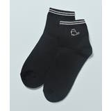 クロ／ネコ | 靴下 ソックス ショート丈ソックス | Honeys