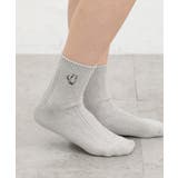 ライトグレー | 靴下 ソックス クルー丈 | Honeys
