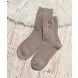 ライトグレージュ | 靴下 ソックス クルー丈 | Honeys