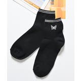 クロ×蝶 | 靴下 ソックス ショート丈 | Honeys