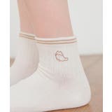 オフ／ネコ | 靴下 ソックス ライン入り | Honeys