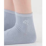 サックス／マンタ | 靴下 ソックス ライン入り | Honeys