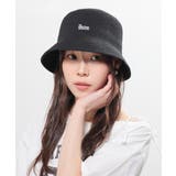 ブラック×ロゴ | 帽子 バケットハット サイズ調整 | Honeys