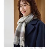 マフラー ウール チェック柄 | Honeys | 詳細画像3 
