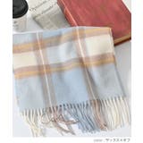 マフラー ウール チェック柄 | Honeys | 詳細画像6 