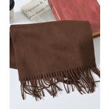 ダークブラウン | マフラー ウール チェック柄 | Honeys