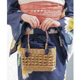 ネイビー | かごバッグ 浴衣 和小物 | Honeys