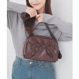 ブラウン | ショルダーバッグ ハートミラー付き リボン | Honeys