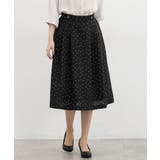 クロ水玉 | ボトムス スカート ひざ丈 | Honeys
