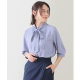 スモーキーブルー | トップス ブラウス ボウタイ | Honeys