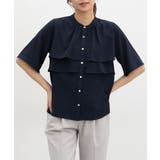 ネイビー | トップス ブラウス 半袖 | Honeys