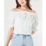 オフ水玉 | トップス ブラウス 半袖 | Honeys