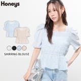 トップス ブラウス 半袖 | Honeys | 詳細画像1