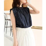 ネイビー | トップス ブラウス ノースリーブ | Honeys