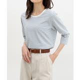 オフ×ブルー | トップス Tシャツ 7分袖Tシャツ | Honeys