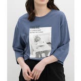 ブルー | トップス Tシャツ ７分袖Tシャツ | Honeys