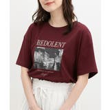 ボルドー | トップス カットソー 半袖 | Honeys