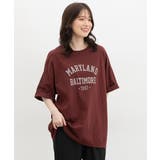 ダークレッド | トップス カットソー コットン | Honeys