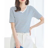 オフ×ブルー | 【ハニーズ】トップス Tシャツ 半袖Tシャツ | Honeys