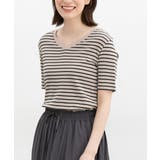 ベージュ×クロ | 【ハニーズ】トップス Tシャツ 半袖Tシャツ | Honeys