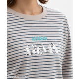 グレー×ブルー | トップス Tシャツ ロンT | Honeys