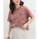 ピンク×ベージュ | トップス Tシャツ 半袖Tシャツ | Honeys