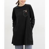 ブラック | ワンピース 長袖 ひざ丈 | Honeys