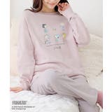 ピンク×グレー | ルームウェア 部屋着 スヌーピー | Honeys