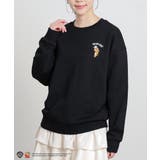 ブラック | トップス スウェット 長袖 | Honeys