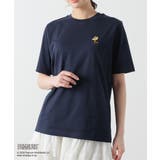 ネイビー | トップス カットソー 半袖 | Honeys