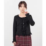 ブラック | トップス カーディガン 長袖 | Honeys