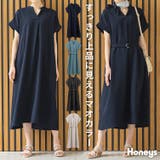 ワンピース 半袖 ロング丈 | Honeys | 詳細画像1