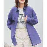 ダークブルー | トップス シアーシャツ シャツ | Honeys