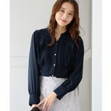 ネイビー | 【WEB限定】トップス ブラウス 長袖 | Honeys