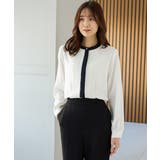 アイボリー×コン | トップス ブラウス 長袖 | Honeys
