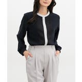 ネイビー | トップス ブラウス 長袖 | Honeys