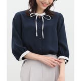 ネイビー | トップス ブラウス 7分袖 | Honeys