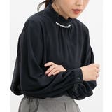 ネイビー | トップス ブラウス 長袖 | Honeys