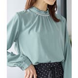 ダークミント | トップス ブラウス 長袖 | Honeys